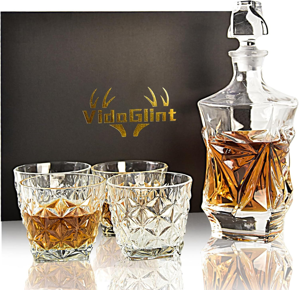 Crystal Decanter Set with 4 Glasses, 850ml W373223