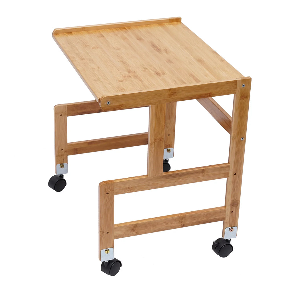 Wood Floor-Standing Printer Cart with Storage Shelf and 4 Wheels P74408