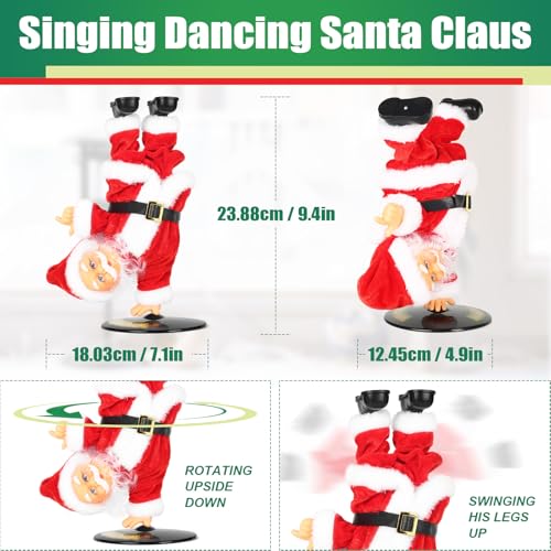 Inverted Rotating Santa Claus Christmas Animatronics Musical Electric Animated Dancing Toy Z582
