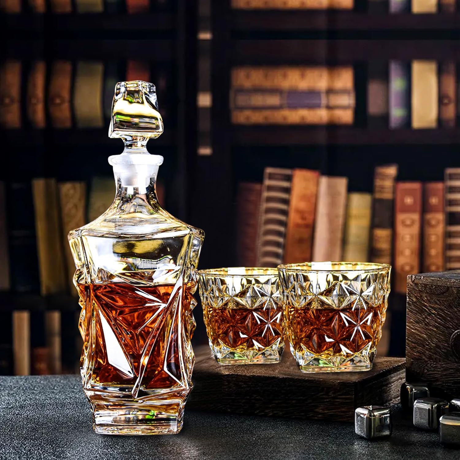 Crystal Decanter Set with 4 Glasses, 850ml W373223