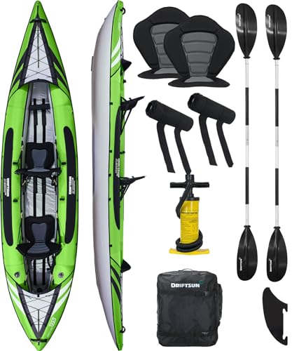Inflatable Touring Kayak with EVA Padded Seats, Paddles, Pump H3421
