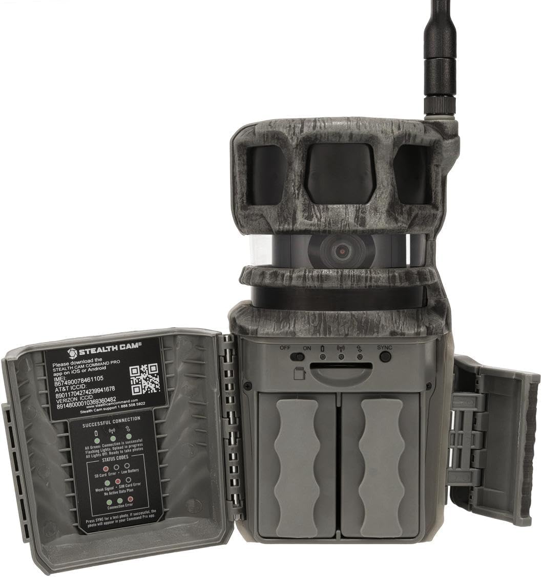 36MP Trail Camera with 1080P HD Video, 0.4 Sec Trigger Speed, 360° Panoramic View, Built-in GPS, Cellular (2pk), 32GB SD Cards, & Microfiber Cleaning Cloth K41096