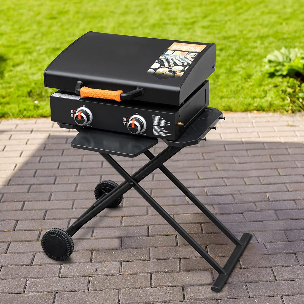 Portable Griddle Stand with Wheel and Shelf G85859