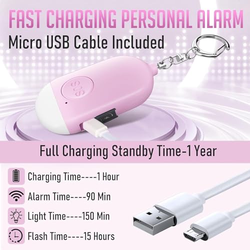 3 Pack Personal Alarm with LED Flashlight W72837