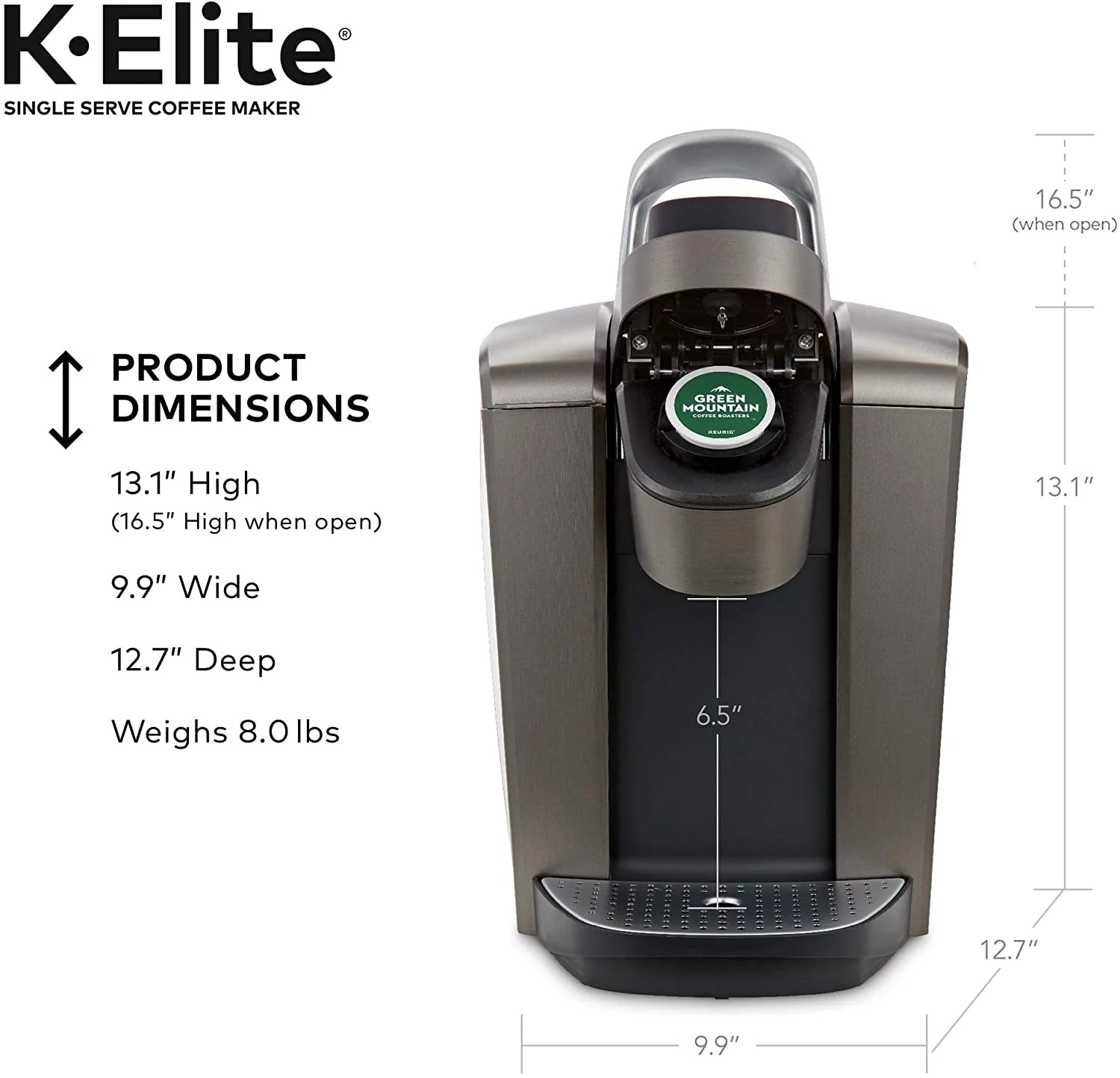 Brushed Slate Single Serve Coffee Maker J943644