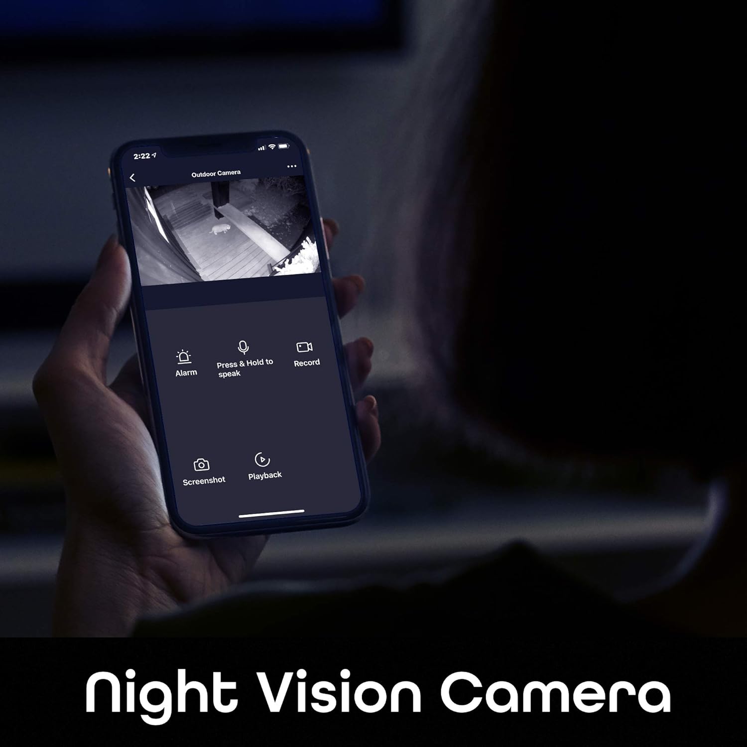 1080p HD Outdoor Smart Wi-Fi Security Camera with Night Vision, Motion Alerts, IP66 Weatherproof, White K378314