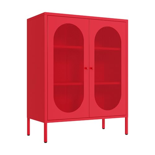 Blue 2 Door Metal Storage Cabinet with 2 Adjustable Shelves R719635