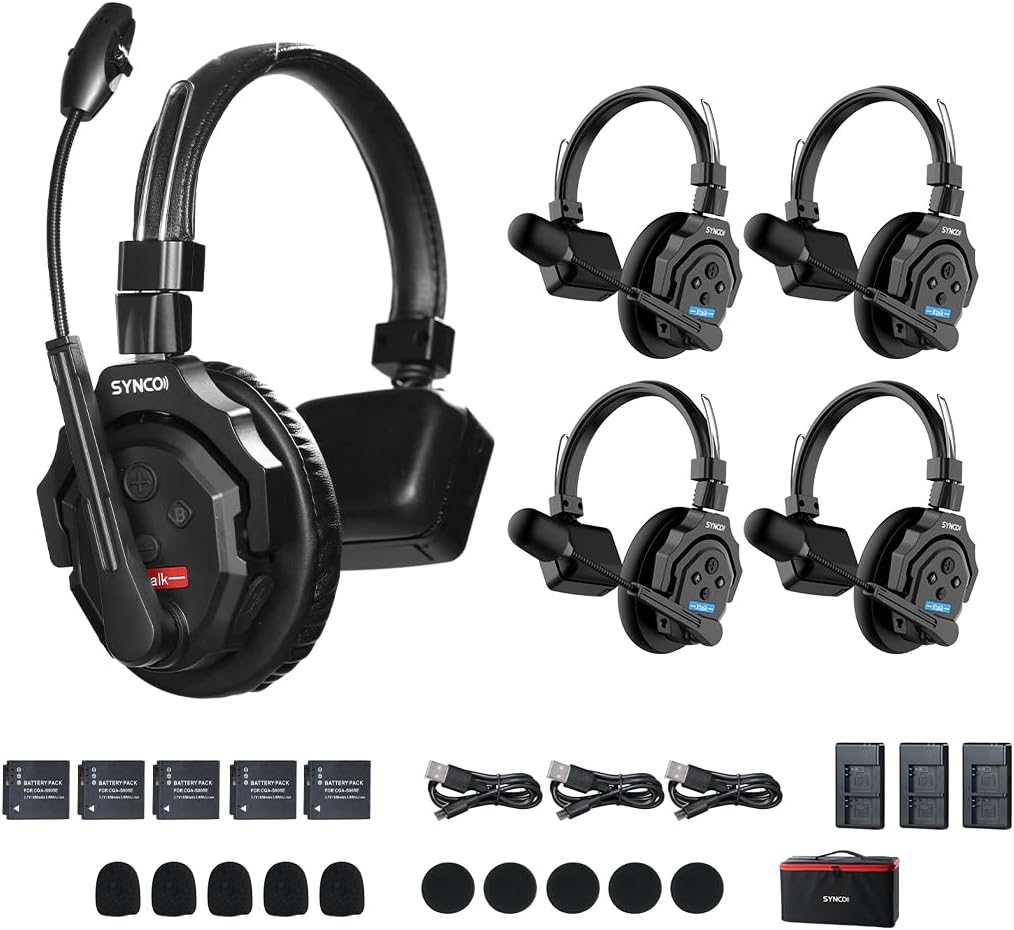 2.4GHz Wireless Headset Intercom System (5PCS) B4787