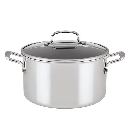 8 Quart Stainless Steel Nonstick Induction Stockpot with Lid F71441