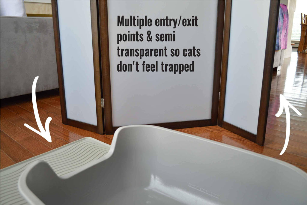 Cloud White Litter Box Privacy Screen U6464