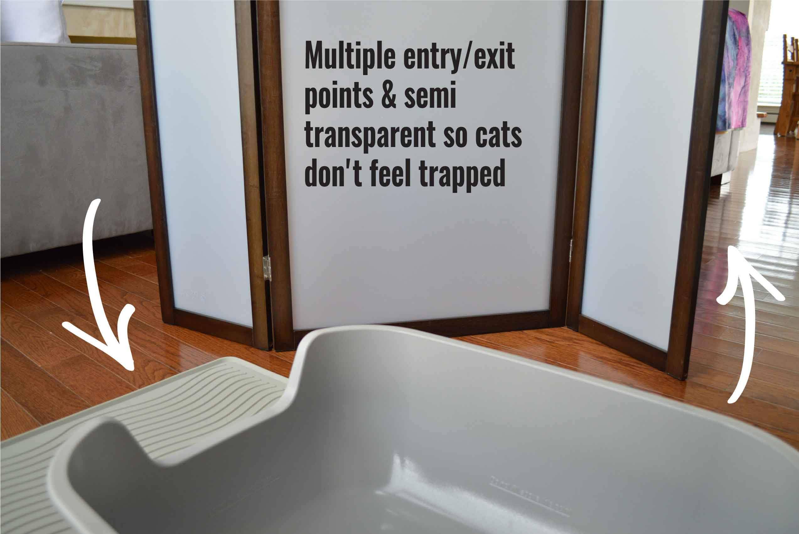 Cloud White Litter Box Privacy Screen U6464