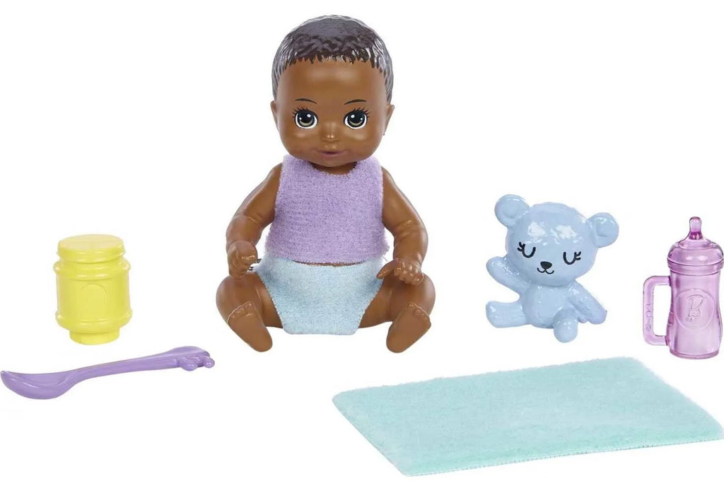 Argyle Skirt Doll with 2-Tone Hair, Baby Doll & 5 Pieces J943
