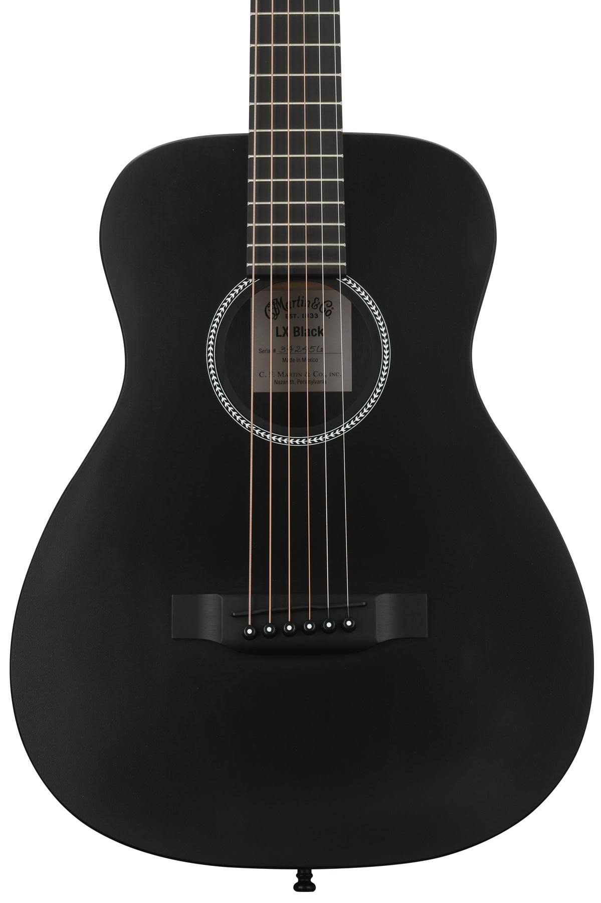 Black Acoustic Guitar W1049