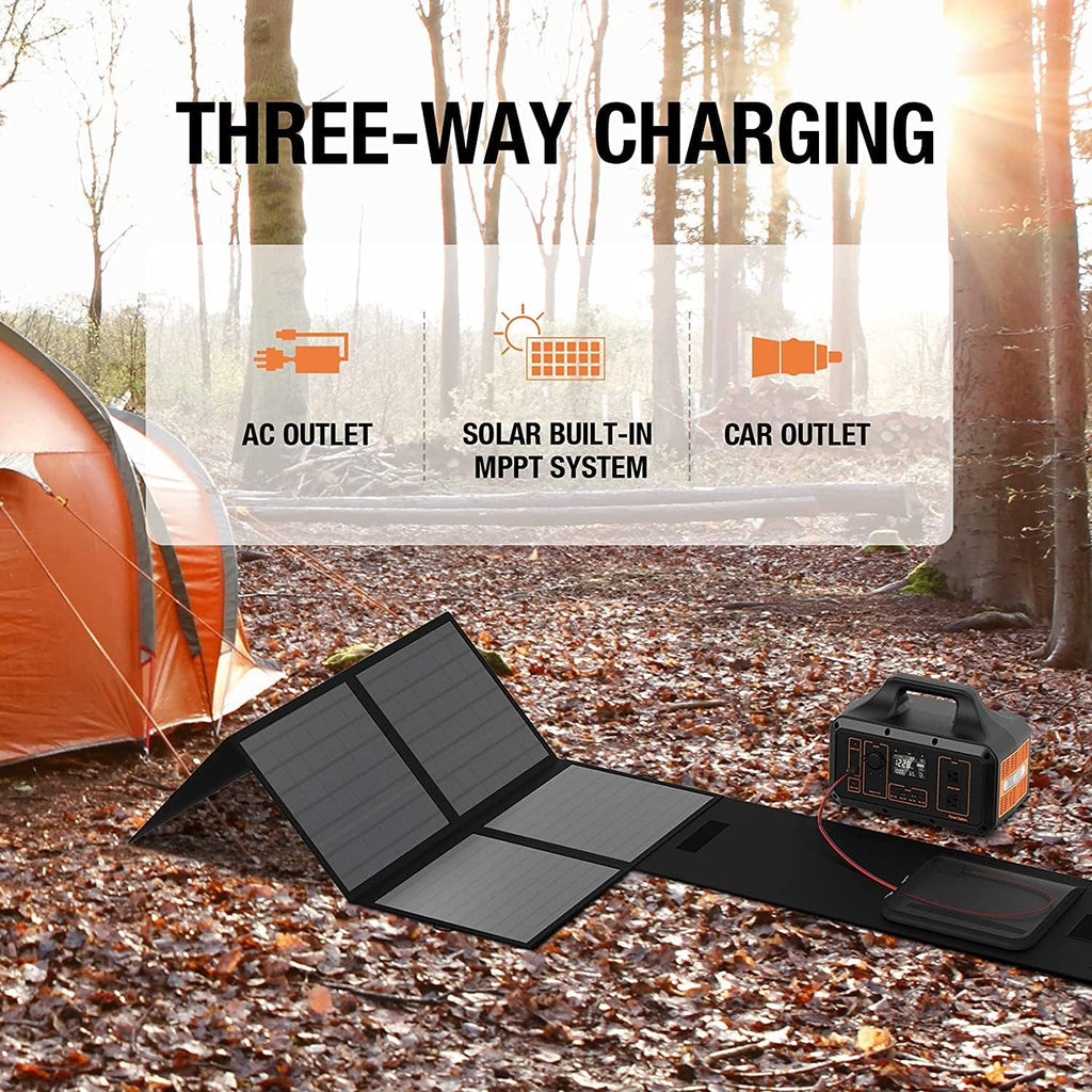 Portable Power Station, 1228Wh LiFePO4 Battery with 110V/1000W AC Outlets Z677