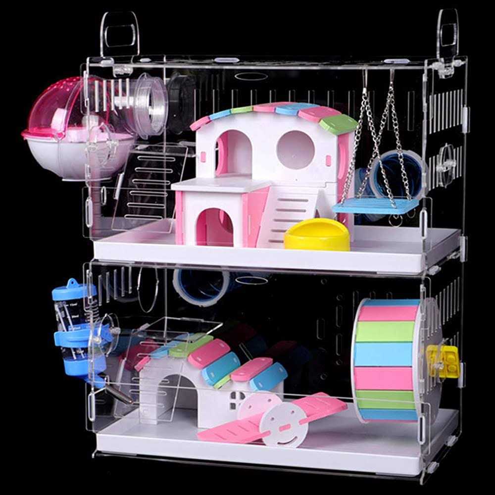Large Hamster Cage with Crossover Tubes Tunnels Q903
