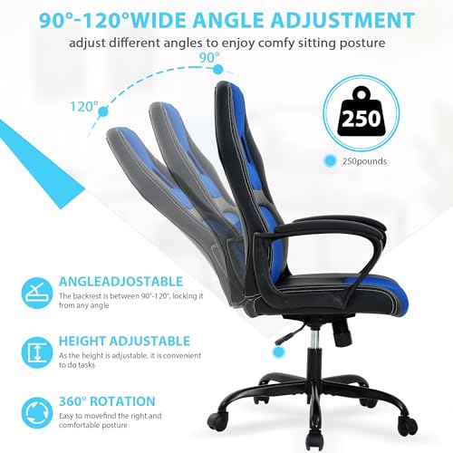 Gaming Chair with Lumbar Support and Adjustable Height Z9123