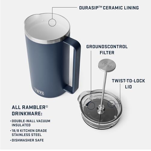 French Press Coffee Maker with GroundsControl Filter G8553