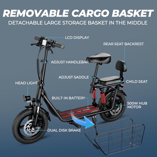 14" Tire 500W Electric Scooter with Seat L93916