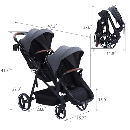 Light Gray Double Stroller L7646