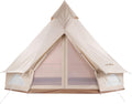 Canvas Tent with Stove Jack, 4 Season Waterproof Cotton Bell Tent B109749
