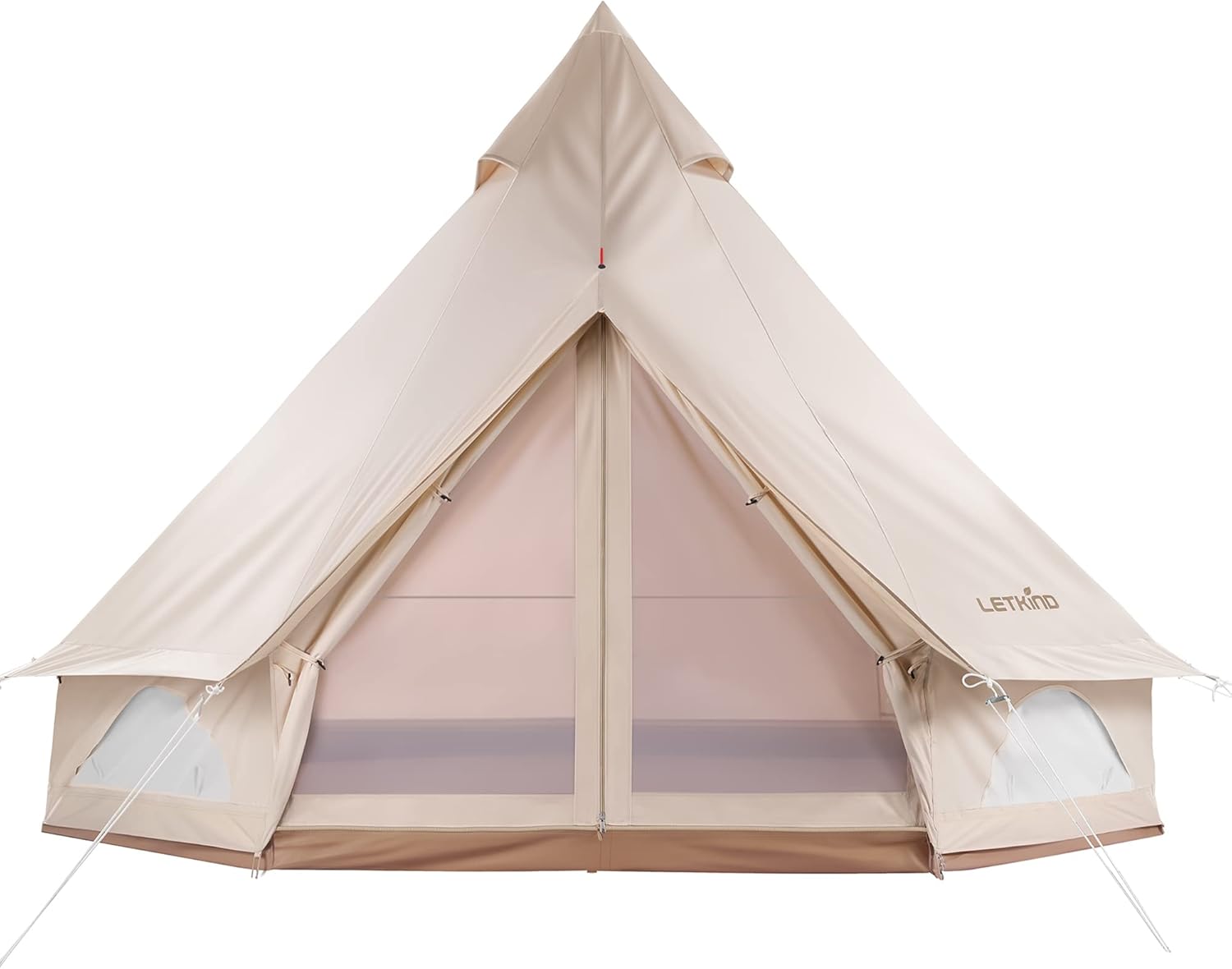 Canvas Tent with Stove Jack, 4 Season Waterproof Cotton Bell Tent B109749