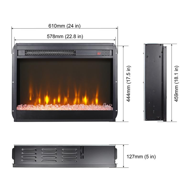 Grey TV Stand with Fireplace for TVs up to 65" M217070