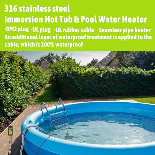 240V 3000W Submersible Electric Immersion Water Heater with Thermostat and GFCI T834