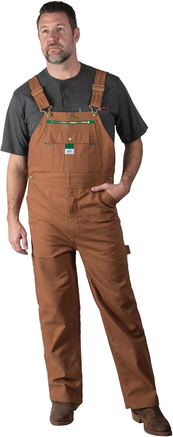 Men's Duck Bib Overall, Pecan, 38x32 D599