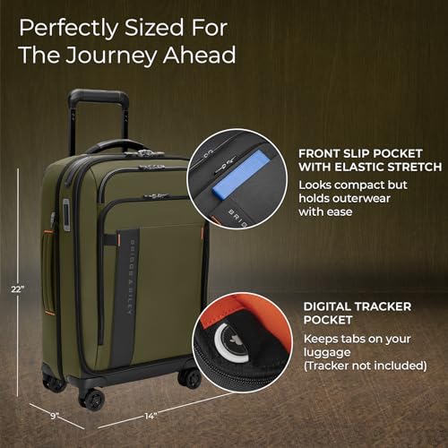 Black 22" Expandable Spinner Softside Luggage O8205