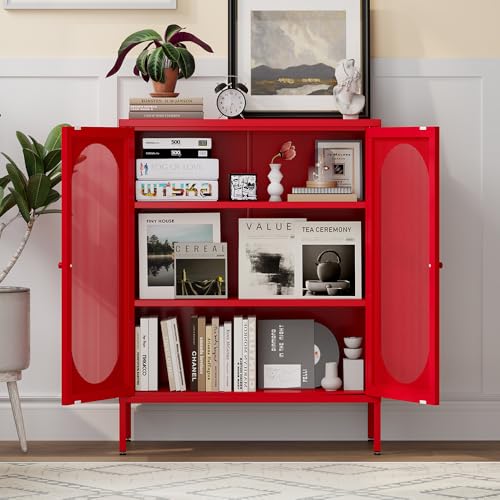 Blue 2 Door Metal Storage Cabinet with 2 Adjustable Shelves R719635
