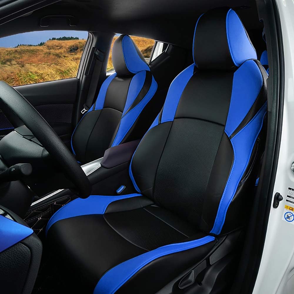 Black Leatherette Car Seat Covers Full Set O628238