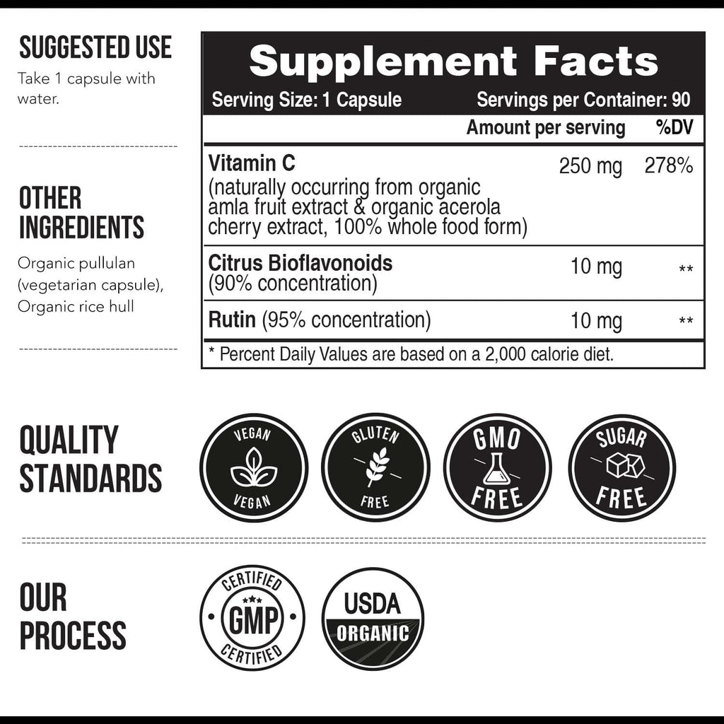 Organic Vitamin C from Fruit, 90 Servings M764