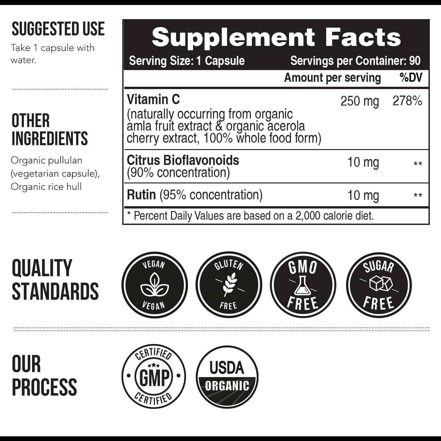 Organic Vitamin C from Fruit, 90 Servings M764