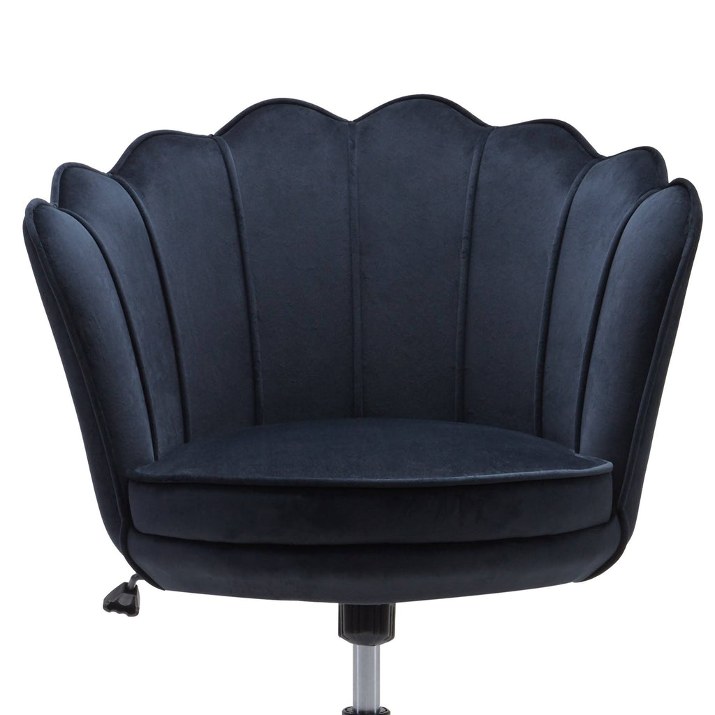 Blue Velvet Swivel Desk Chair T7278