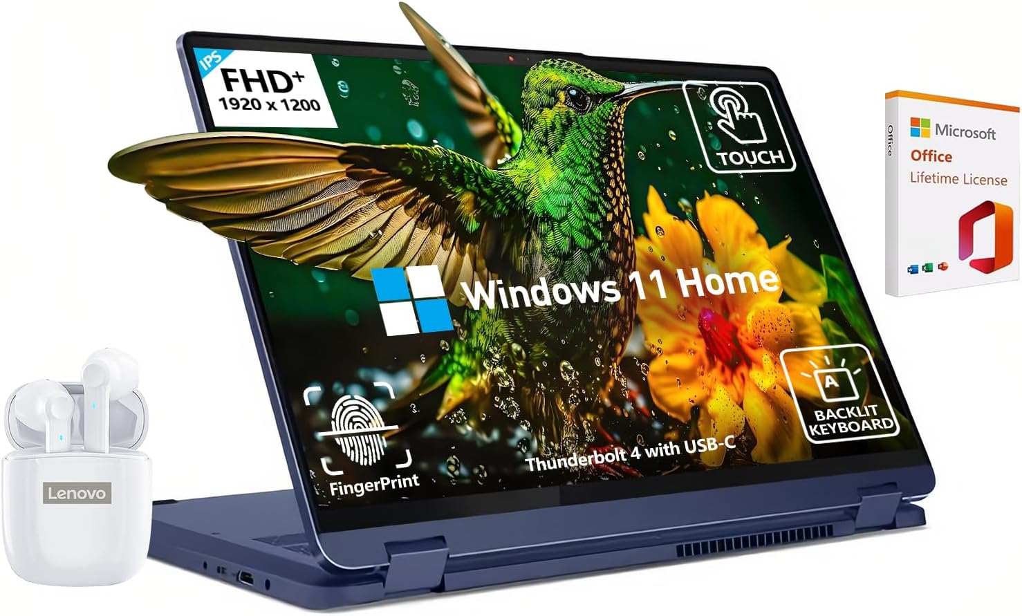 14 Inch FHD Touchscreen 2 in 1 Laptop, Intel Core i5, 16GB RAM 512GB SSD, Windows 11, Backlit Keyboard P28841