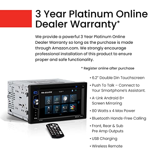 6.2 Inch Double Din Touchscreen Car Stereo System J449