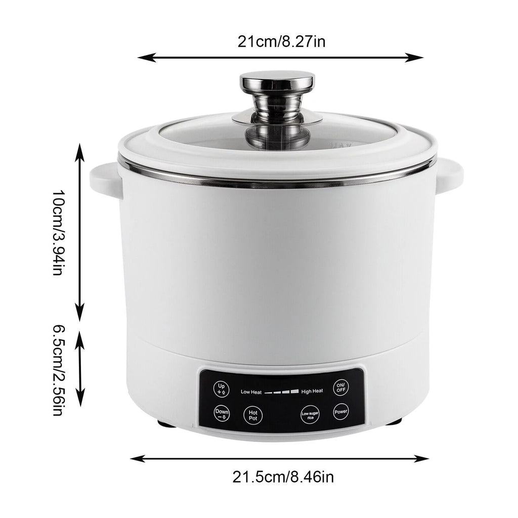 3L Automatic Lifting Electric Hot Pot with Steaming Basket 304 Stainless Steel T28430