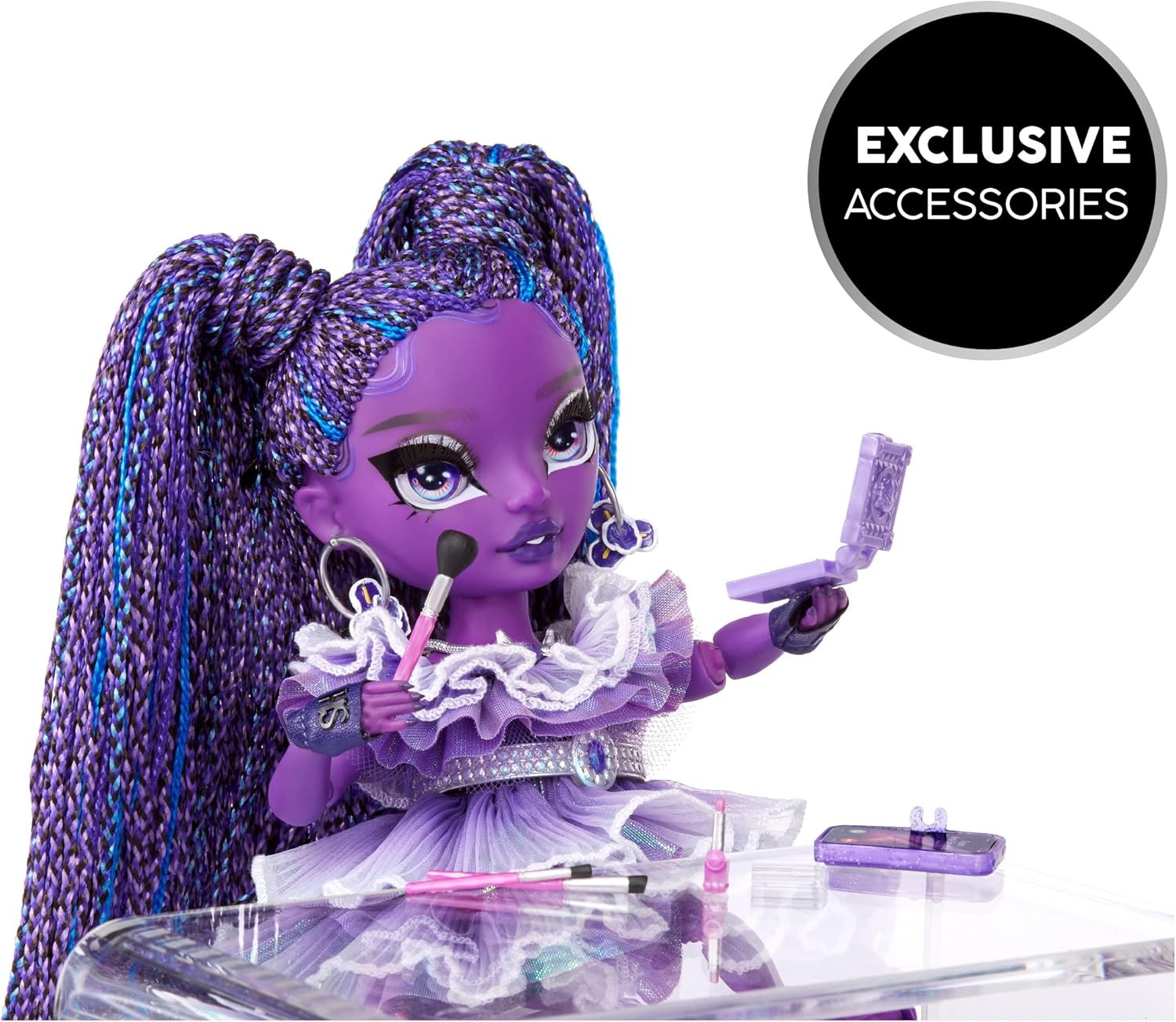 Purple Fashion Doll with 10+ Colorful Play Accessories R10452
