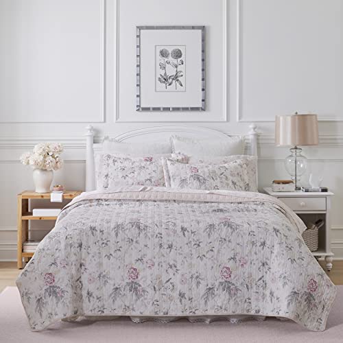 King Reversible Cotton Quilt Set with Shams X5348