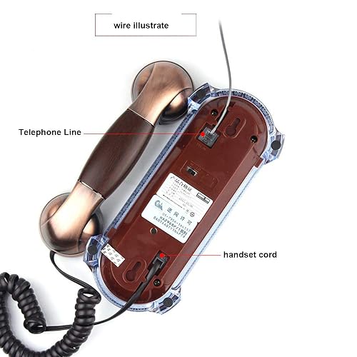 Red Bronze Small Retro Wall Mounted Telephone I228727