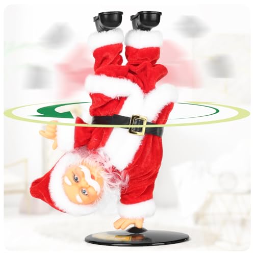 Inverted Rotating Santa Claus Christmas Animatronics Musical Electric Animated Dancing Toy Z582