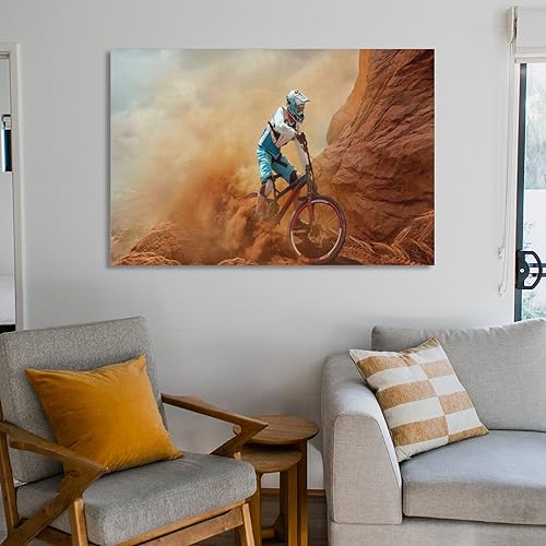 Bike Canvas Wall Art Cyclocross Posters Extreme Sport Canvas Painting C411