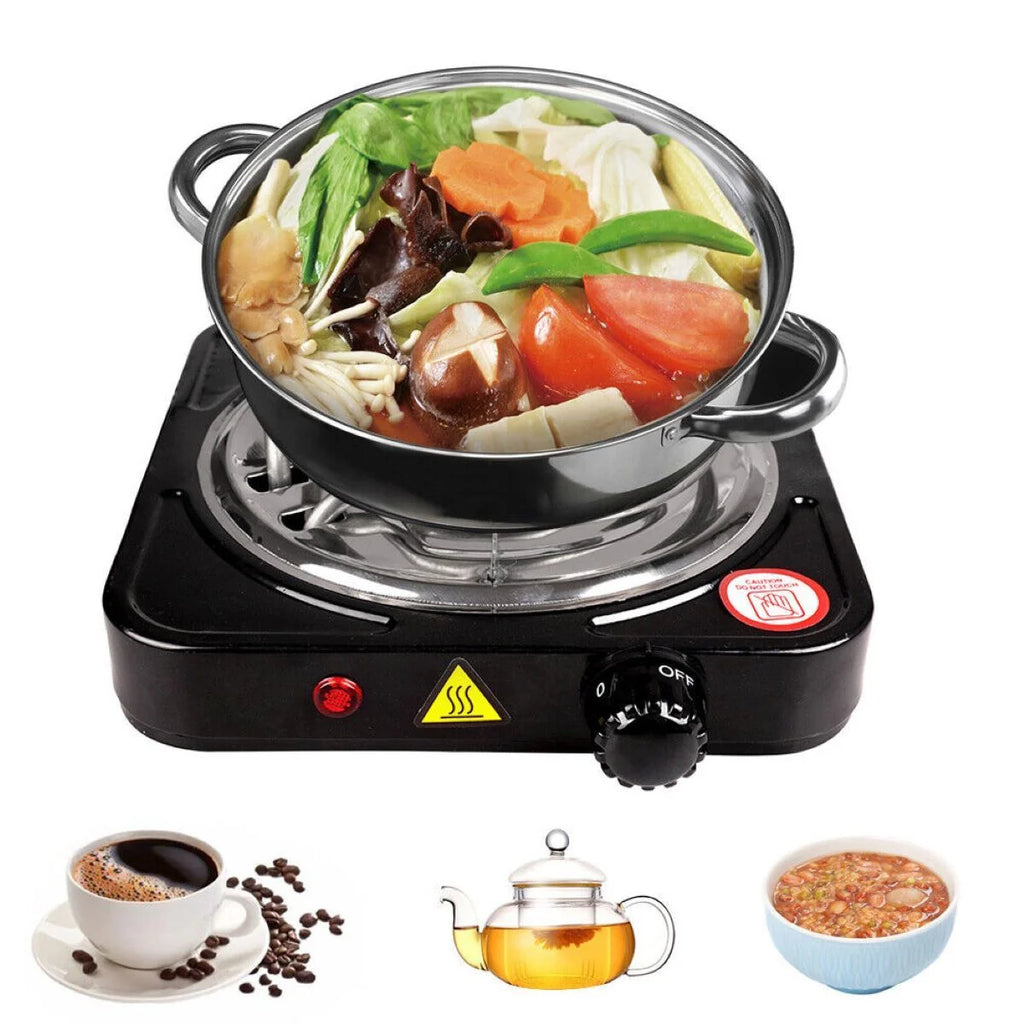 Electric Stove Dual Burner Portable Compact Hot Plate R684854