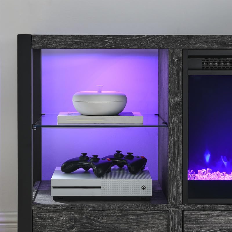 Grey TV Stand with Fireplace for TVs up to 65" M217070