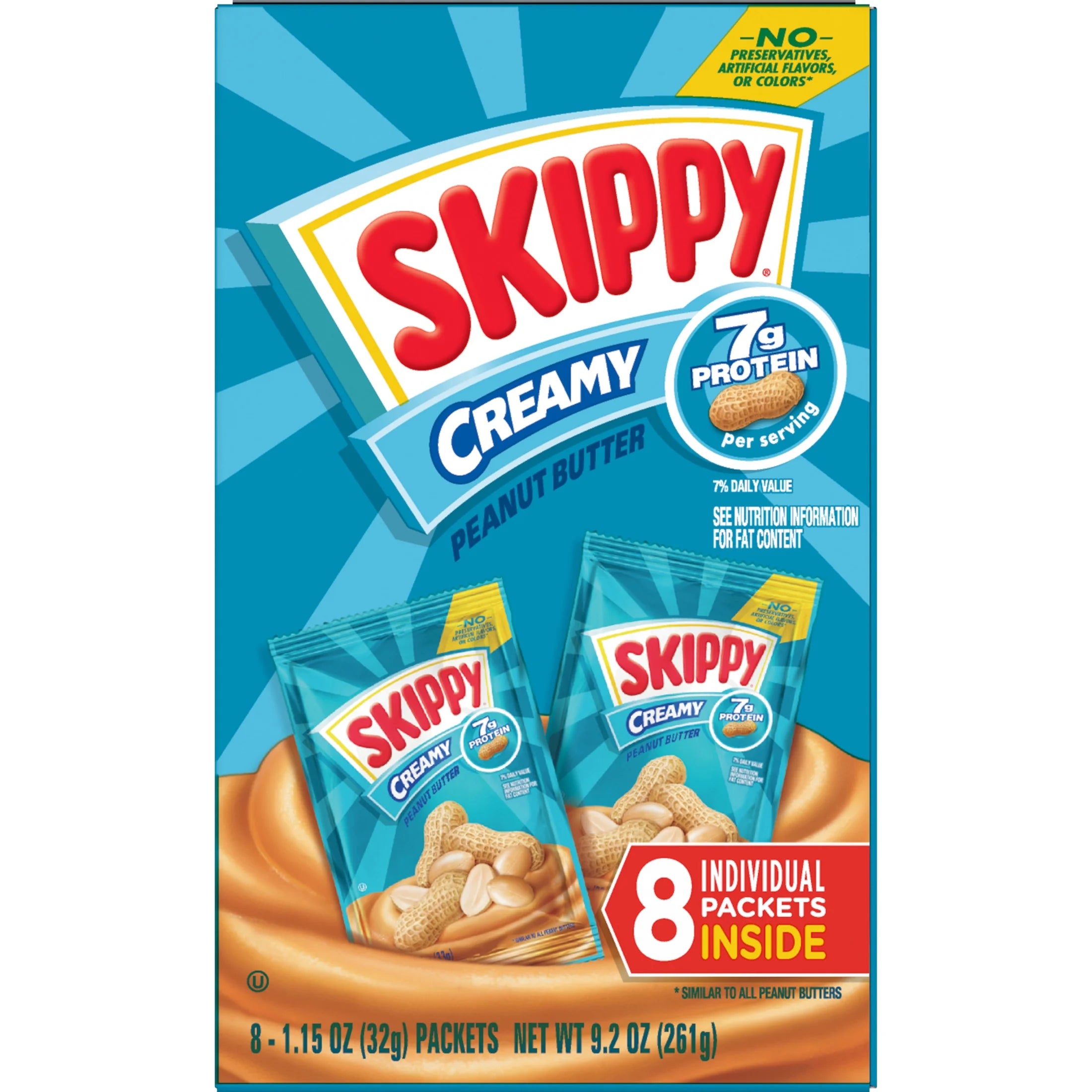 1.15 oz Creamy Peanut Butter Squeeze Packs (64 Pouches) L12597