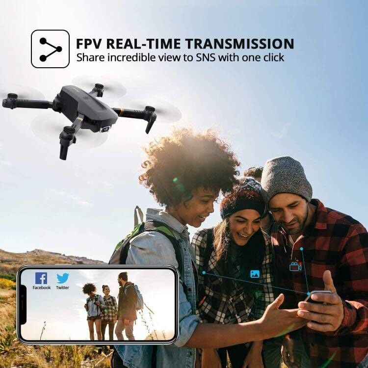 Drone with Camera 1080P FPV Foldable Mini Drone with 2 Batteries Z15525