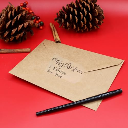 Natural Kraft Christmas Gift Tag Stickers 2 x 3 Inch 100 Labels O4589
