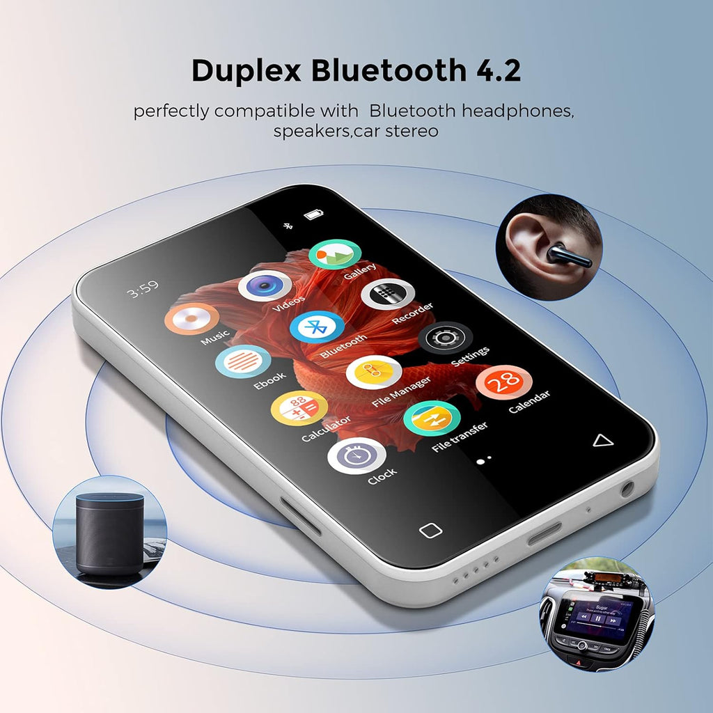 4.0" Full Touchscreen MP3 Player with Bluetooth, Speaker, Voice Recorder V130393