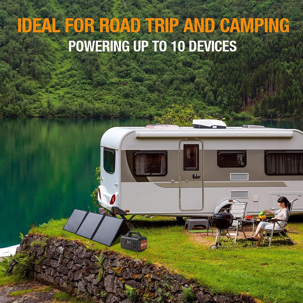 Portable Power Station, 1228Wh LiFePO4 Battery with 110V/1000W AC Outlets Z677
