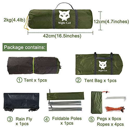 Lightweight Waterproof Single Layer Backpacking Tent for 2 Persons F24768